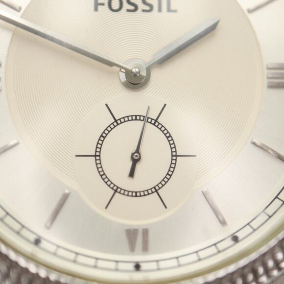 Fossil Sydney Unisex Silver Tone Small Seconds 37mm Watch ES3062 w New Battery - Picture 7 of 16